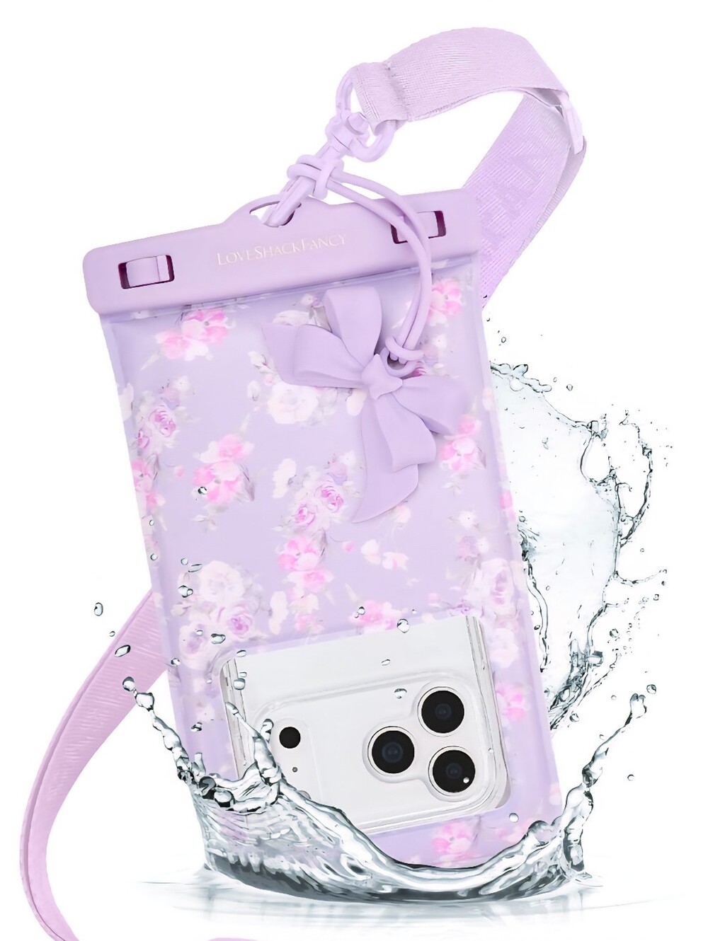 NIB Case-Mate x LoveShackFancy Waterproof Floating Phone Pouch- Hibiscus- Floral